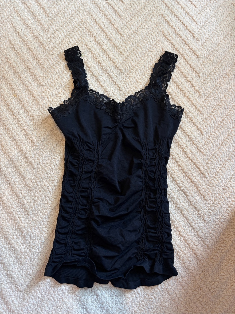 Black Lace Trim Shaping Camisole